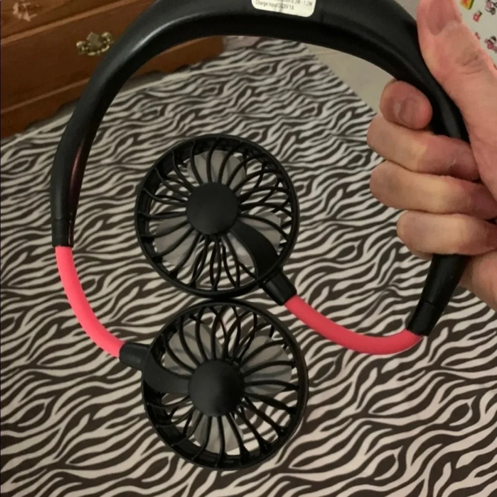 Rechargeable USB Neckband Cooling Fan